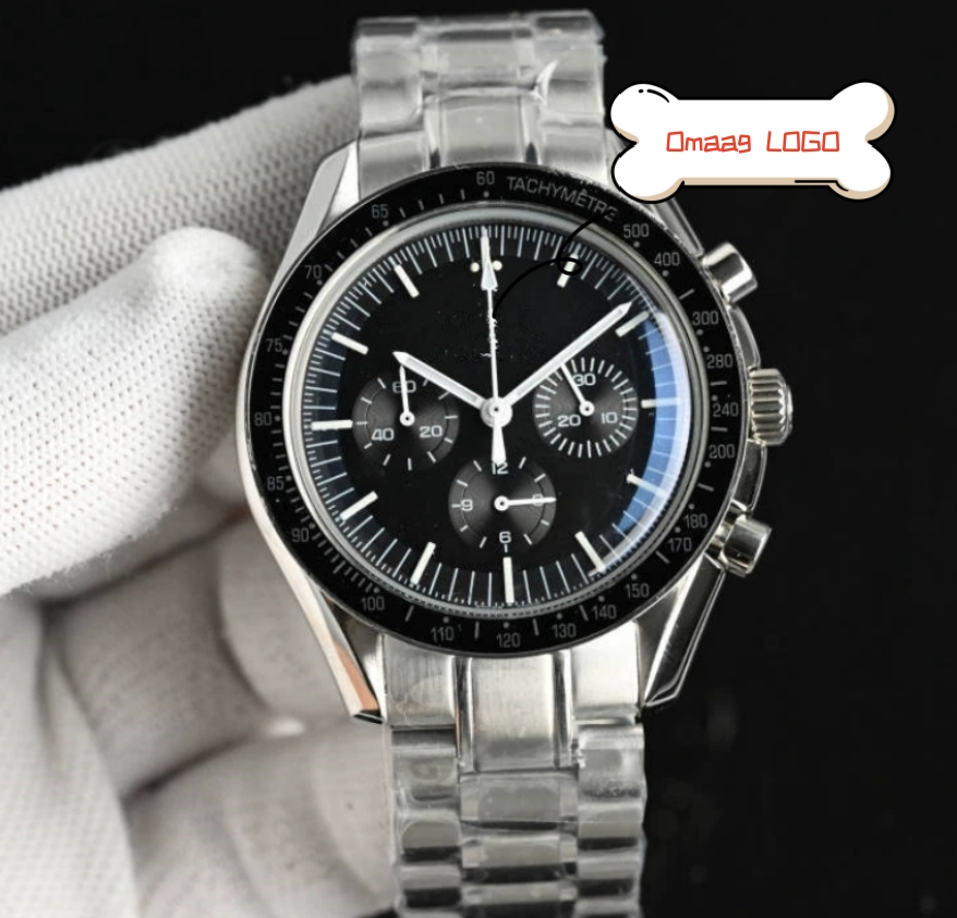 Super C-Axial Sea 007 Professional Two Brands Watches for Men speed master racing timepiece All Dial Work Quartz Movement 50th Master Chronometter Watch Stopwatch