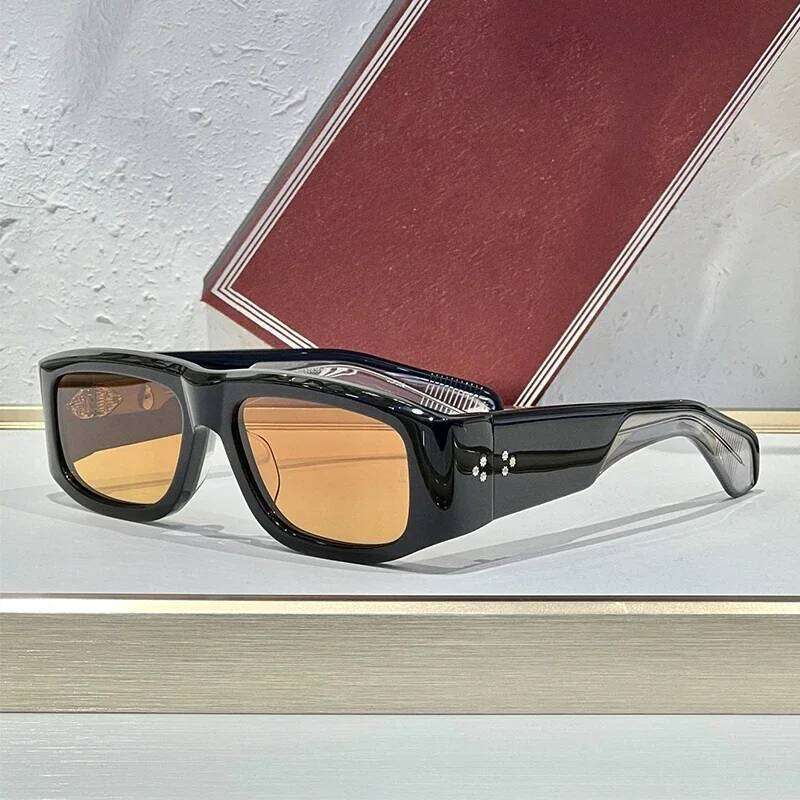 Quality Thick Acetate Rectangle Sunglasses Men Women Eyeglasses Frame Japanese Handmade Style Designer Driving Travel Glasses