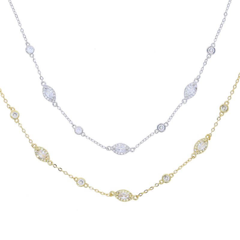 Charming Cubic Zirconia Y Shape Necklace - Elegant Earring Conversion Piece