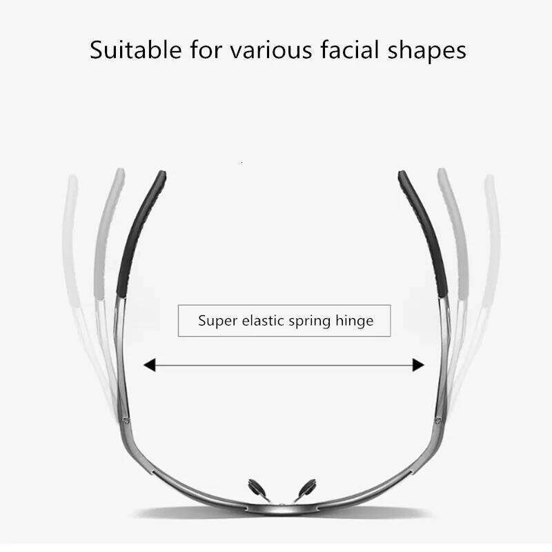 TAG Hezekiah Men Sunglasses Aluminum Magnesium Polarized UV400 Lens Rimless Driving Fishing Sun Glasses Sports Eyewear Male 8711