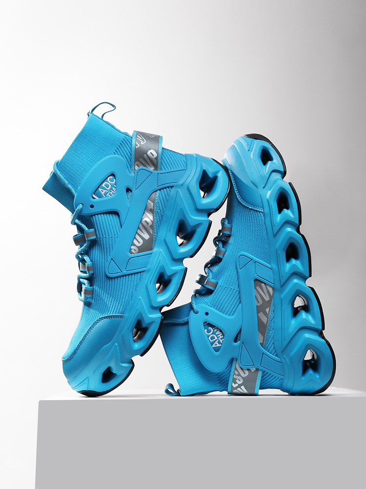 2506- Men's high top height increasing spring breathable men's shock-absorbing casual mesh sports shoes, hot selling in 2025
