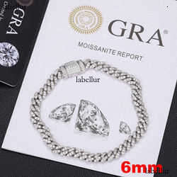 Pendant Necklaces Pass Diamond Test Hip Hop Jewelry Vvs Stone Shiny 2row 3row 4row Men 925 Sterling Silver Necklace Moissanite Cuban Link Chain