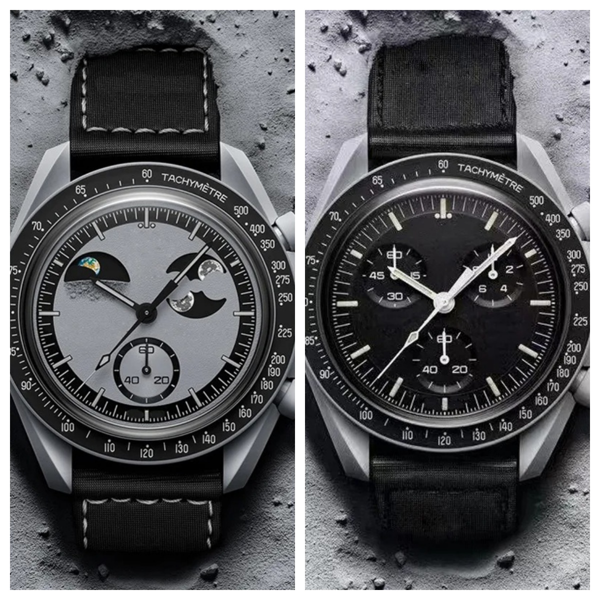 Bioceramic Planet Moon Mens Watches Full Function Quarz Chronograph Watch Mission To Mercury 42mm Nylon Luxury Watch Limited Edition Master 1965 watch