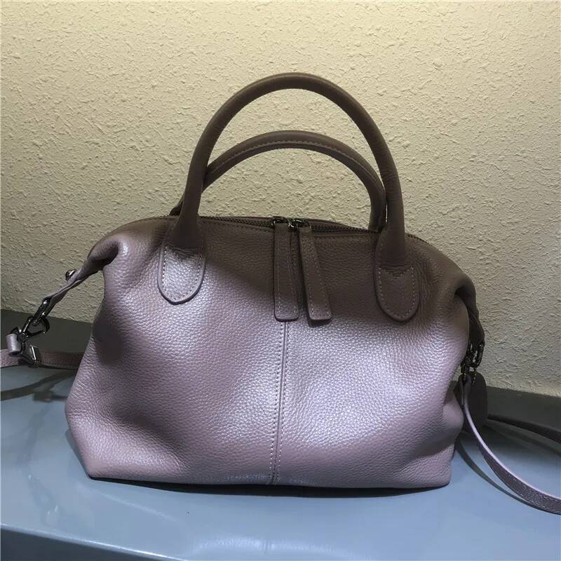 High Quality Top Grain Genuine Leather Women's Handbag Shoulder Messenger Bag Purse Red Black Blue Purple Chocolate Khaki Yellow high-quality