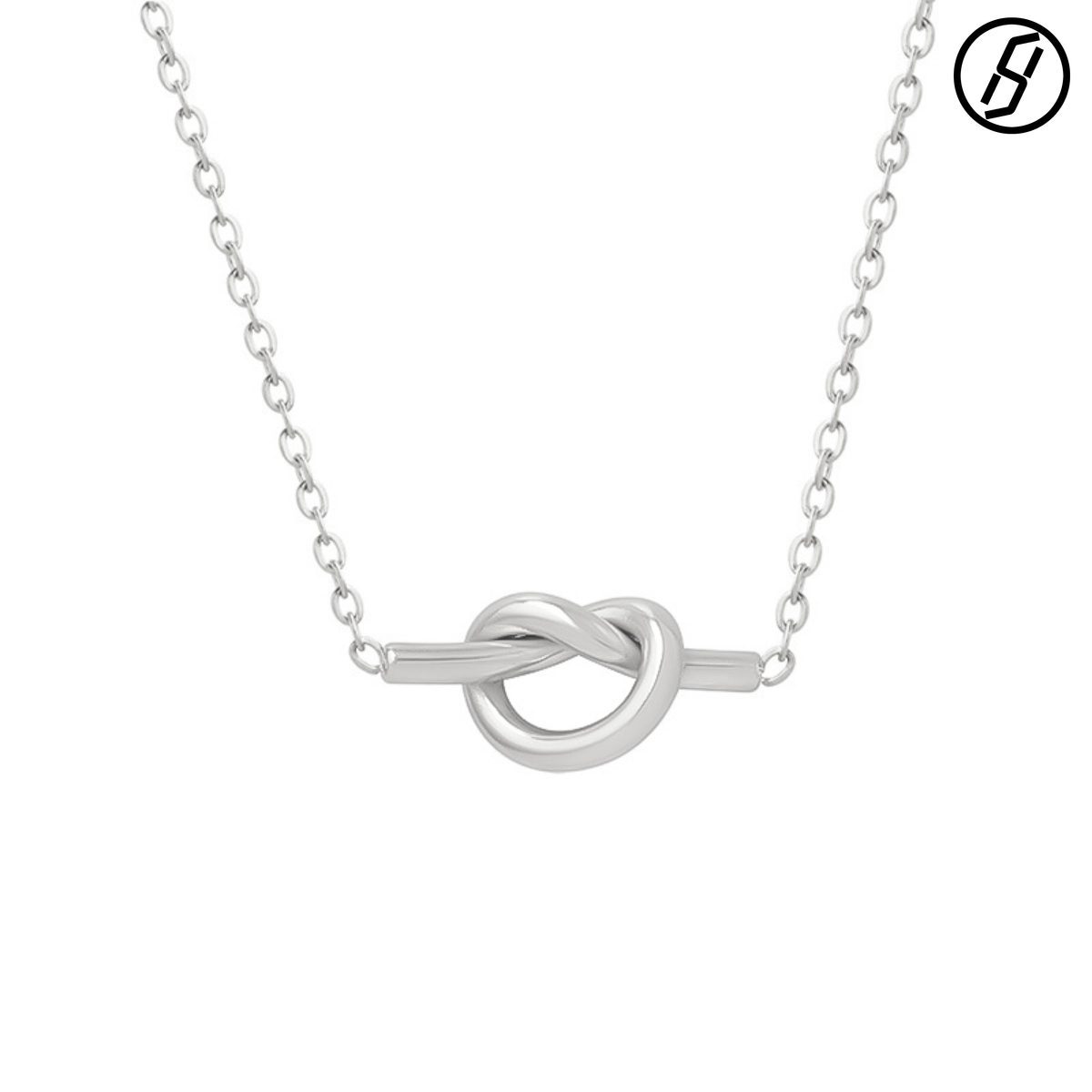 Korean Series Small Crowd Sweetheart Knot Heart Heart Pendant Tie Necklace Titanium Plated 18K Gold Popular Clavicle Chain Designer Jewelry Women Neck