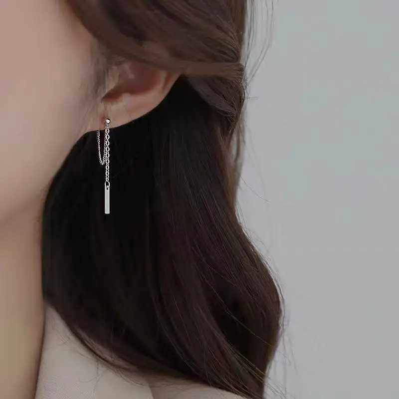 Fashion Pearl Chain Tassel Earrings Female Long Geometric Five-pointed Star Cold Wind Earrings Sweet Temperament Ear Accessories XJ250722
