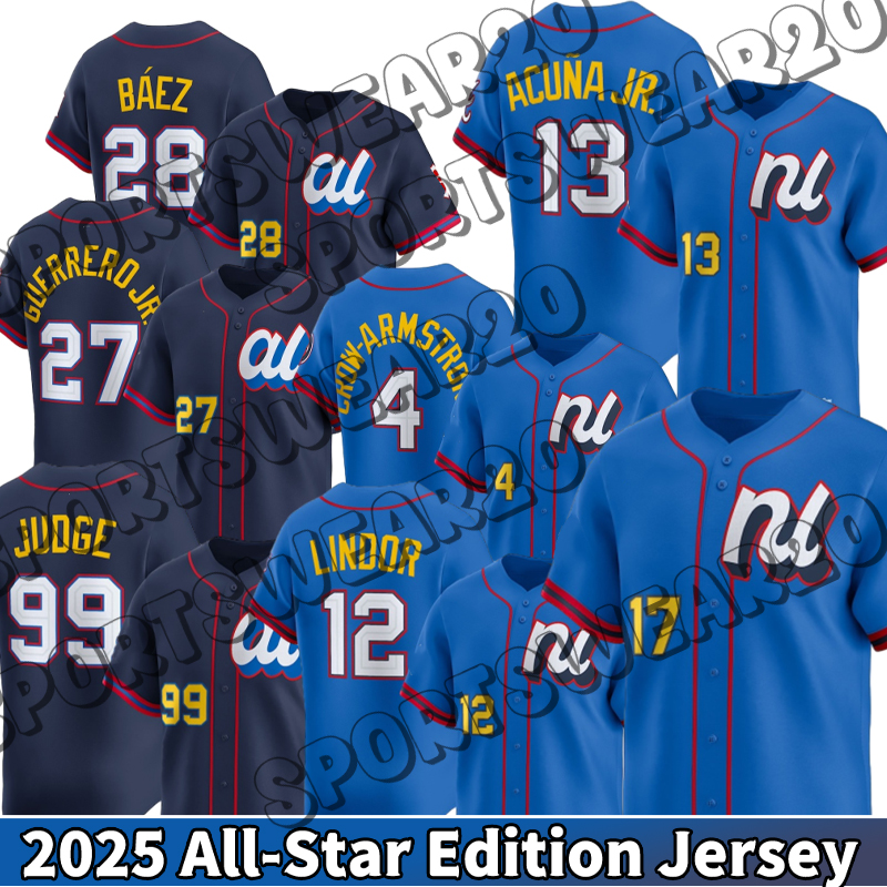 2025 All-Star Jersey Dodgers Shohei Ohtani Yankees Aaron Judge Orioles Adley Rutschman Mariners Cal Raleigh Cubs #4 Crow-Armstrong baseball Jersey