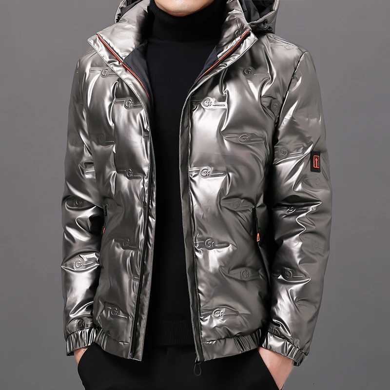 Bright Face Zipper Down Coats Hooded Warm Simple Trend Classic All-tie Fabric Warm Comfortable Skin-friendly Wear-resistant W250722