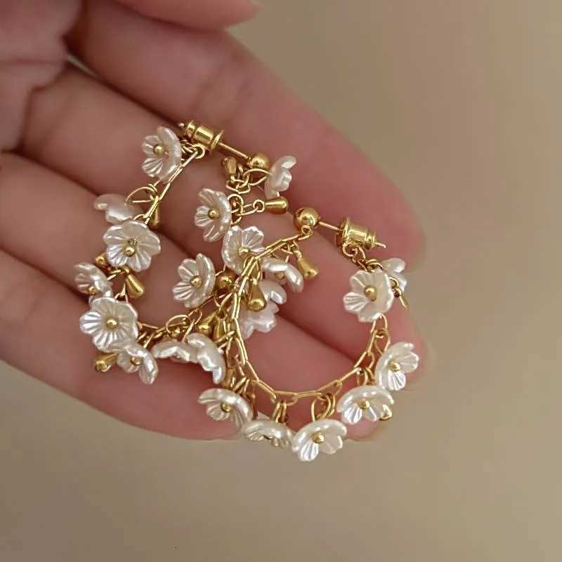 Fashion Camellia Flower Petal Dangle Earrings for Women Luxury Designer Removable Tassel Earrings Temperament Jewelry Gift XJ250722
