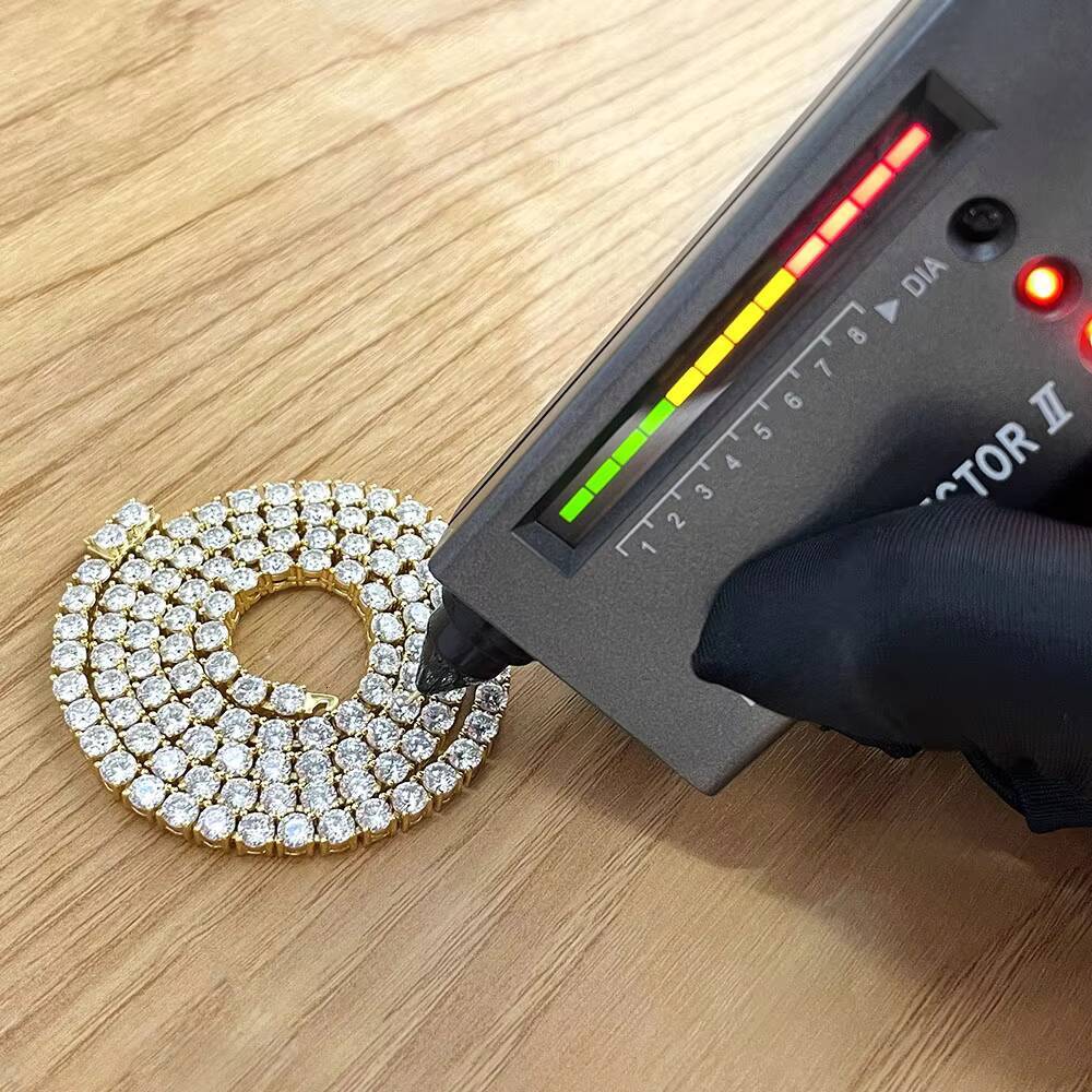 Luxury Mens Womens Hip Hop Tennis Chain Necklace S925 Silver VVS D Moissanite 2mm-5mm Gold Plated Fine Jewelry Iced Fashion