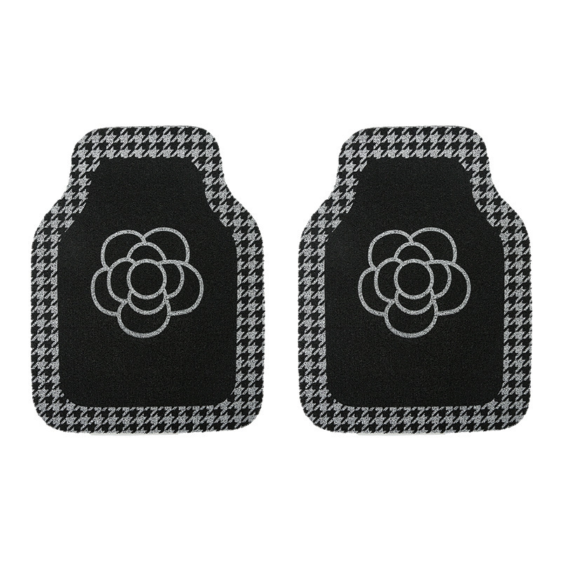 Universal Floor Camellia Silk Loop Single Piece Anti-dirt Carpet Decoration Car Interior Rear Foot Mat