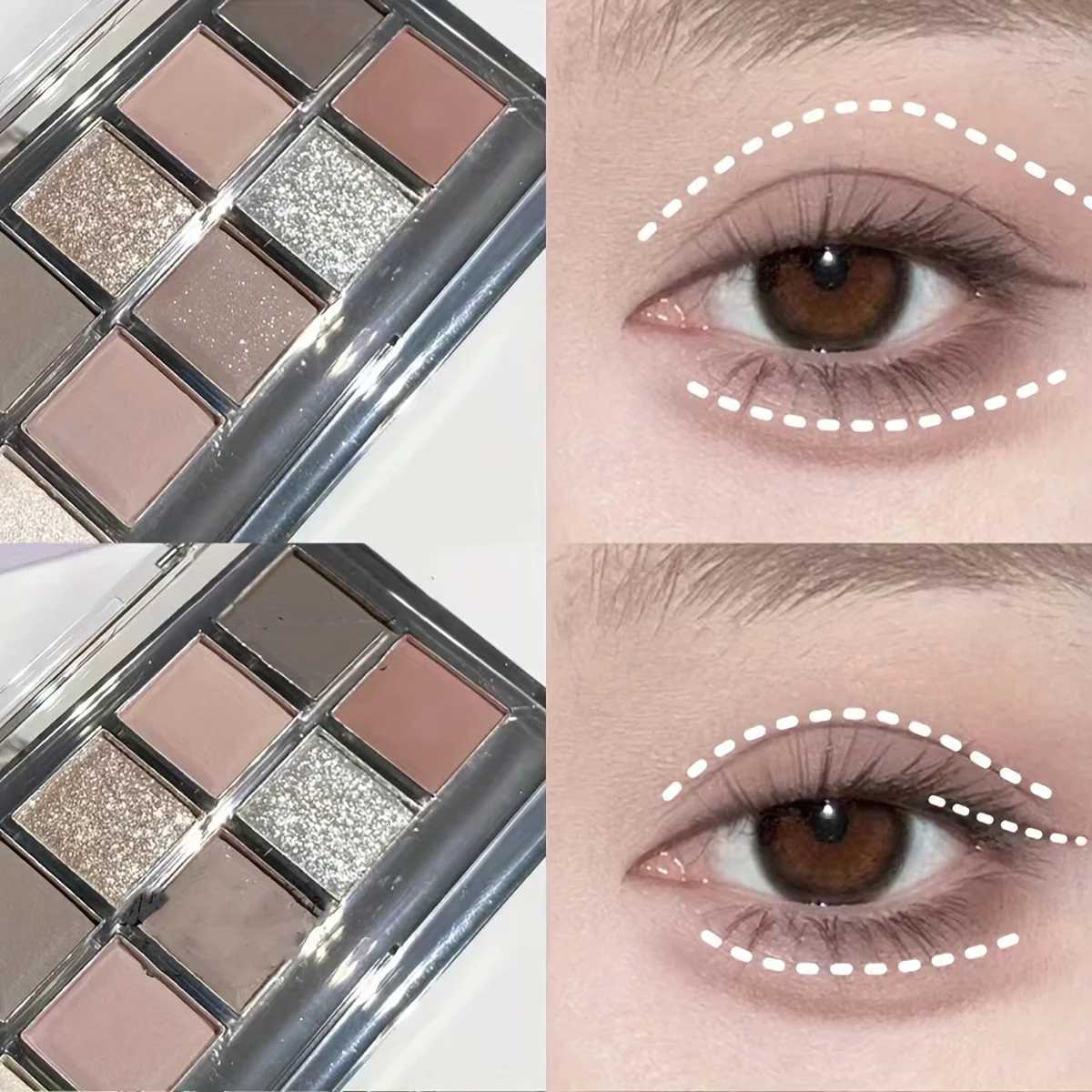 12 Color Eyeshadow Palette Shimmer and Matte Nude Tones Versatile Daily Makeup Shades Long-Lasting Color DisplayW250722