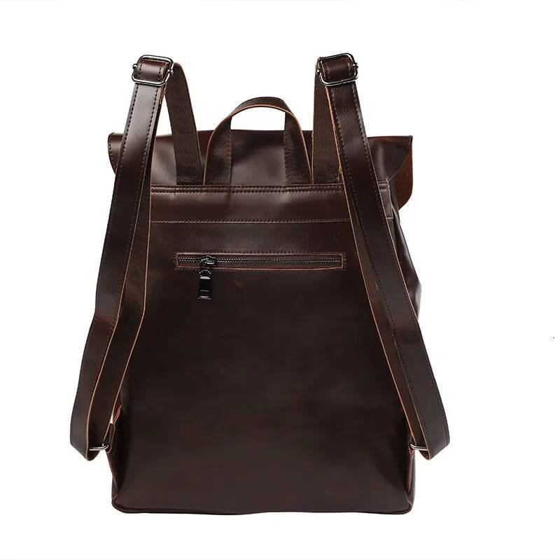 Vintage Leather Men's Fashion for Men Women Large Capacity Couple Backpack Travel Laptop Backpacks Bag high-quality