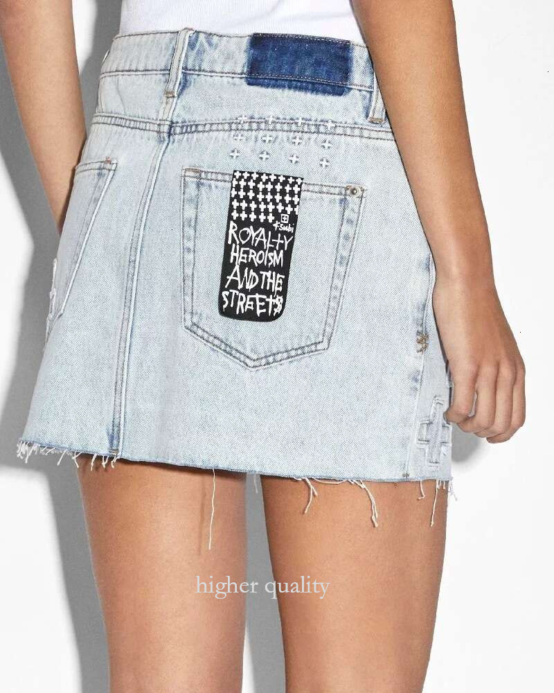New High Quality ksubii jeans Womens Brand Jean Denim Shorts Skirt Girl Shirt Grey Edge Same Spring Black Burnt Ragged jeans Shirt Denim Summer Short 