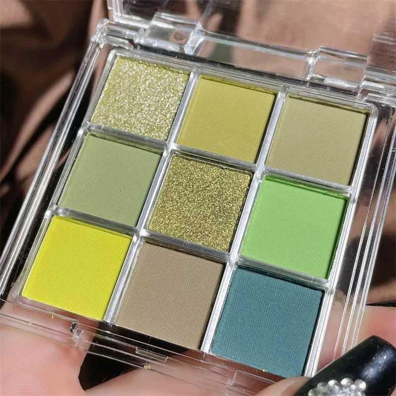 9 Colors Glitter Grassy Green Eyeshadow Palette Dream Girl Eyeshadow Waterproof Pigment Contour Makeup Palette Cosmetics W250722
