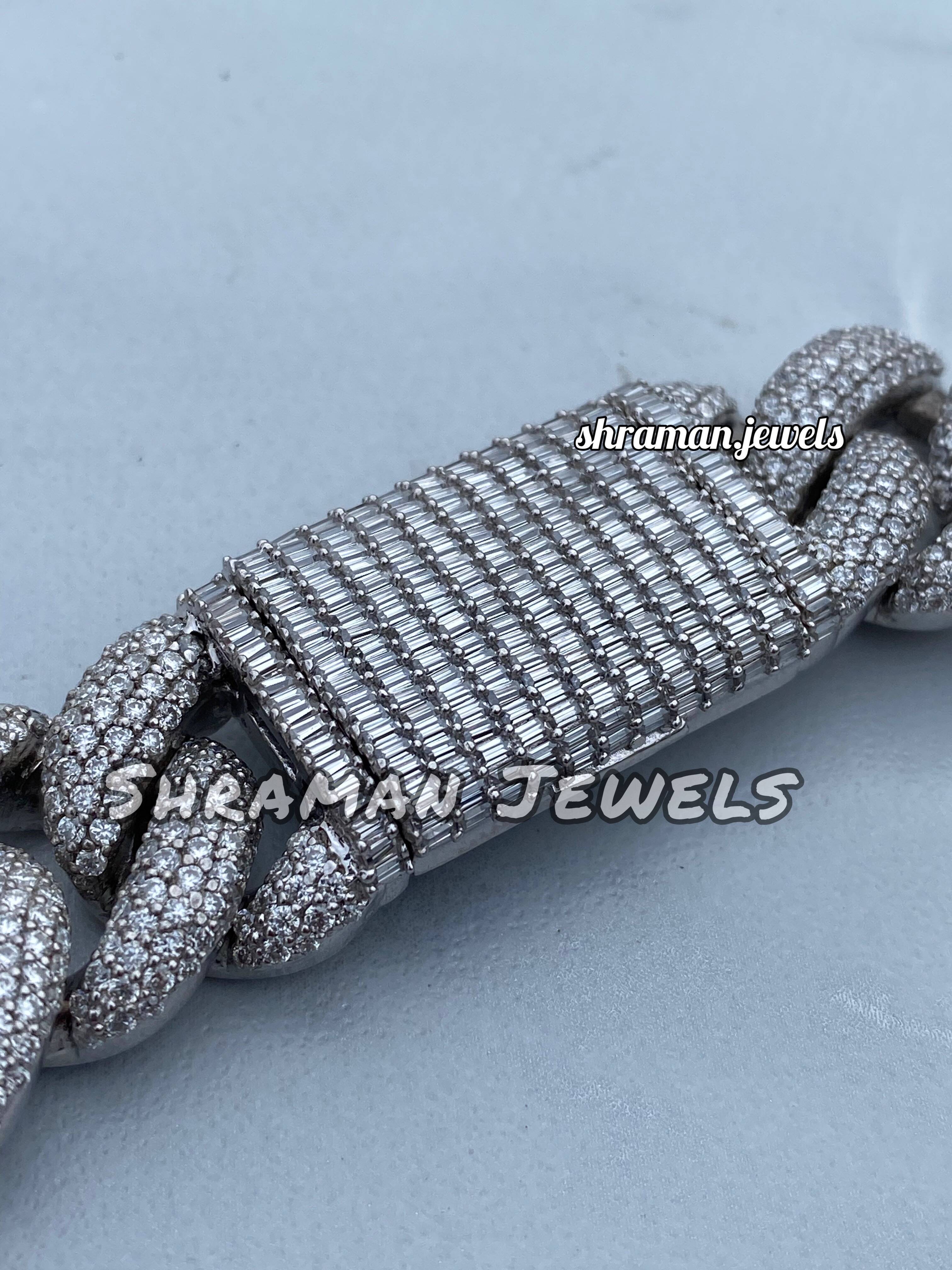 20 MM Moissanite Diamond Thick Cuban Link 925 Sterling Silver 24 Inches Iced Necklace Men Hip Hop Fine Chains Necklaces