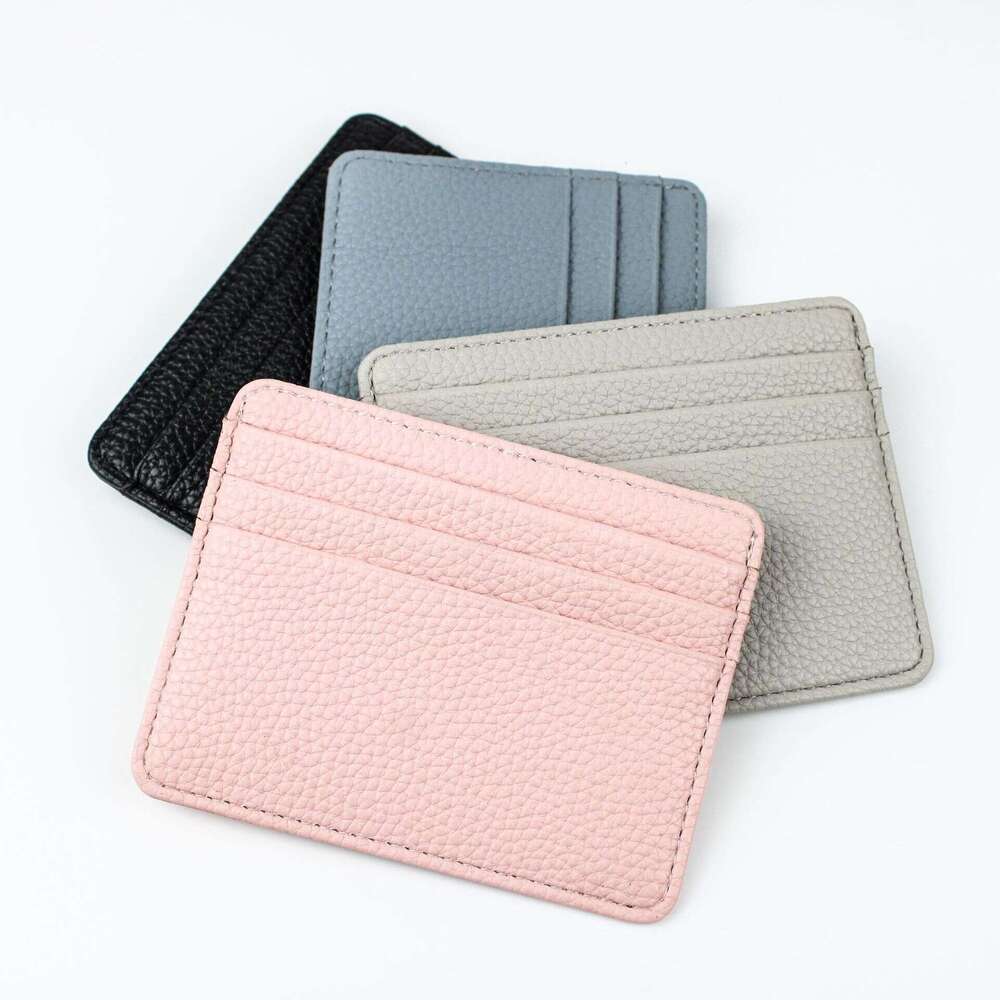 Card Holder PU Leather Slim Wallet RFID Blocking Colored Minimalist Pockets Magnetic Credit Wallets for Men and Women
