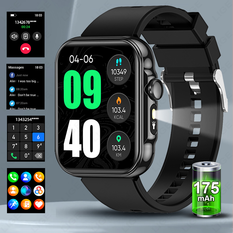 LIGE Fitness tracker watch with heart rate monitor large screen activity tracker with pedometer sleep monitoring calories pedometer smart watch men�