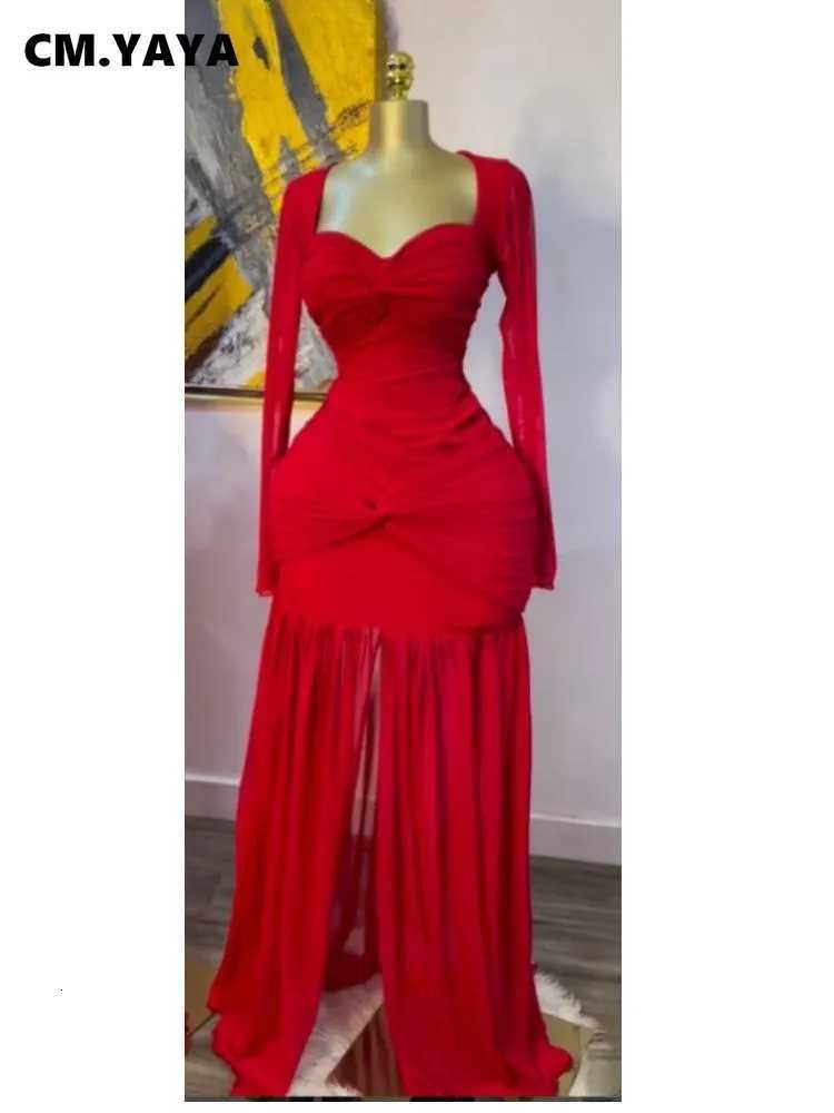 12019 Women Stacked Ruched Draped High Split Pleated Maxi Long Bodycon Dress 2025 Holiday Birthday Club Party Evening Dresses XJ250722