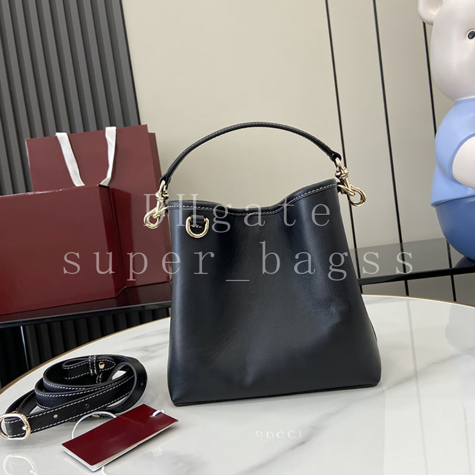 Mirror quality handbag 19CM Bucket Bag Mini shoulder bag Luxury designer bag genuine leather Crossbody bag with box 25G815118A