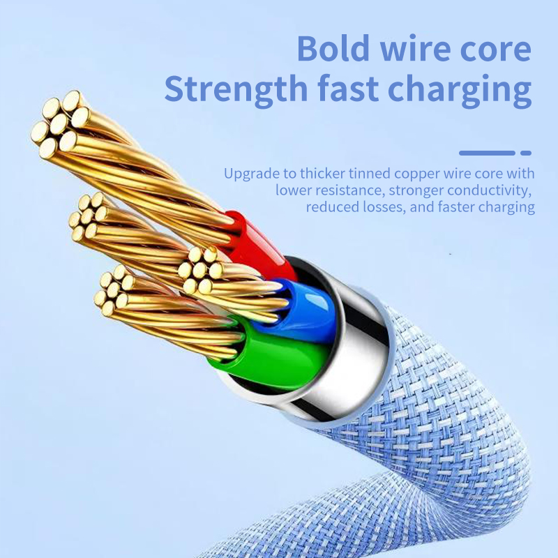 Durable type c usb charging cable Nylon braided data cable for Iphone 15/16
