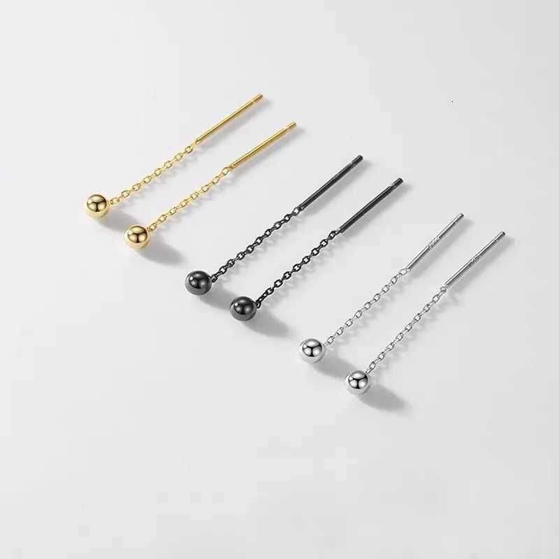 1 Pair Stainless Steel Round Ball Square Ear Wire Earrings For Women Anti-allergic Small Thin Chain Ear Pins Simple Jewelry XJ250722