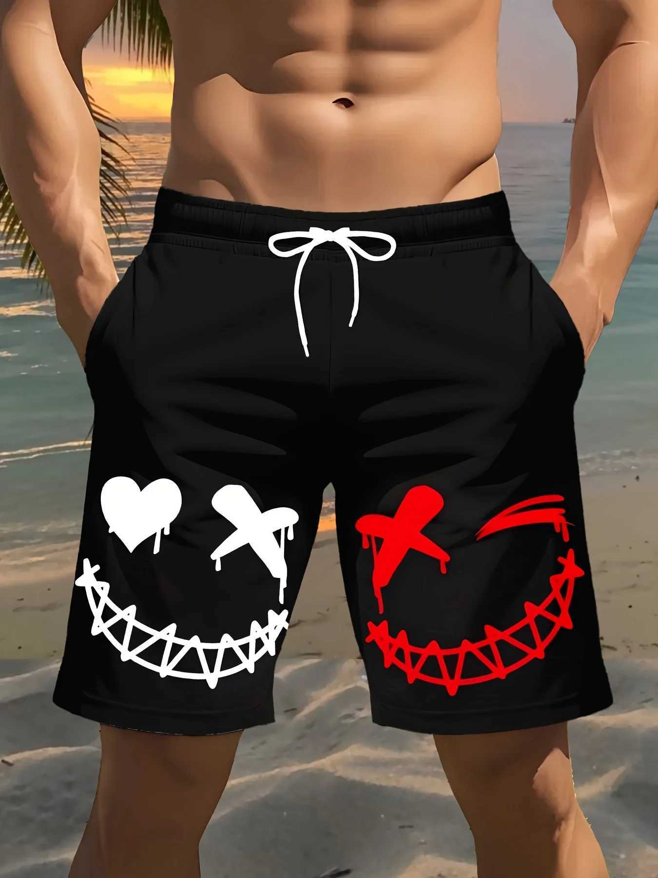 2025 Summer new mens shorts Casual and fashionable beach shorts face printed outdoor shorts Y2508141