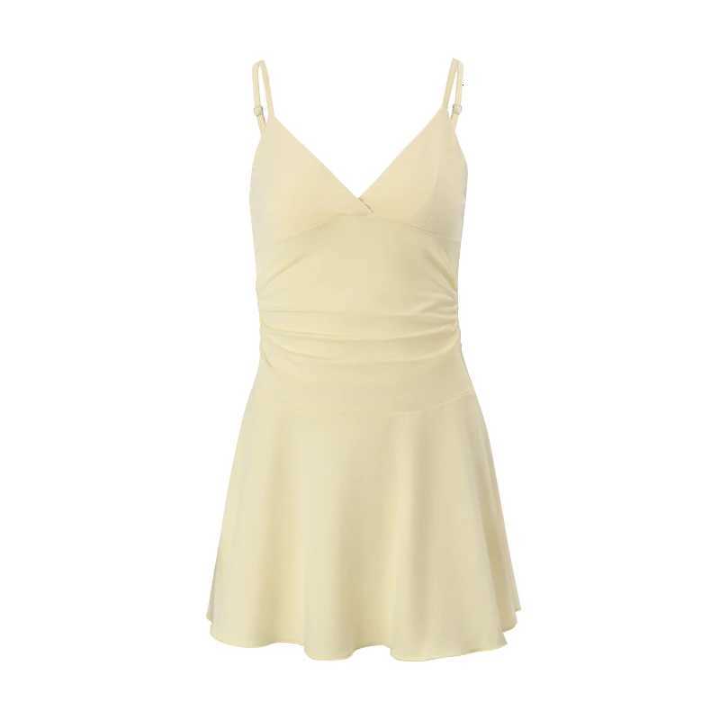 Vermery Casual Solid Off Shoulder V-neck Slim A-line Dress Sexy Fashion Sleeveless Streetwear Mini Dresses Summer New Vestidos XJ250722