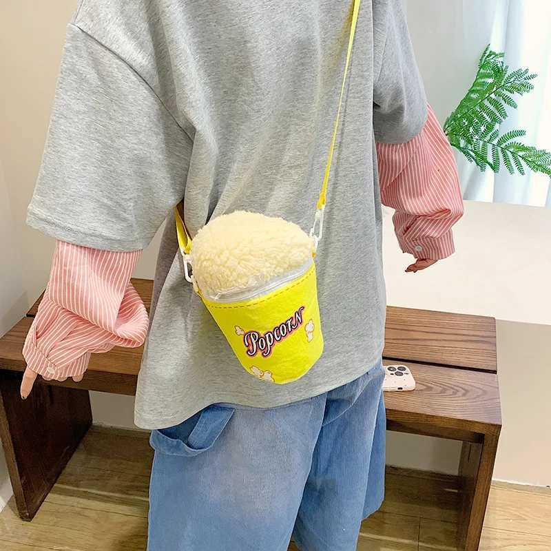 Carto Fun Popcorn French Fries Cup Bag Super Cute Girl Outing Stylish And Bizarre e Shoulder Slanted Cross Bag Y250722