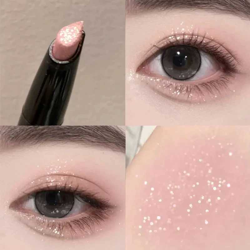 Sparkling Diamond Glitter Eyeshadow Pencil Makeup Long Lasting Shiny Eyeshadow Stick Silkworm Champagne Gold Eyes Highlight Pen W250722