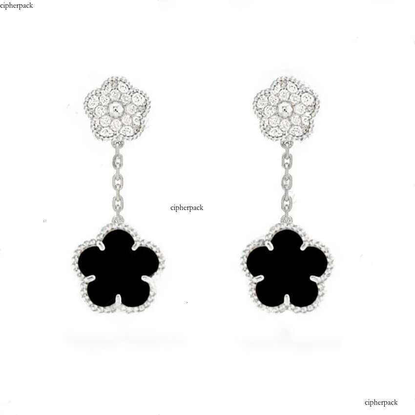 gold clover quality designer jewerly stud sterg sier jewelry high end gift woman earring
