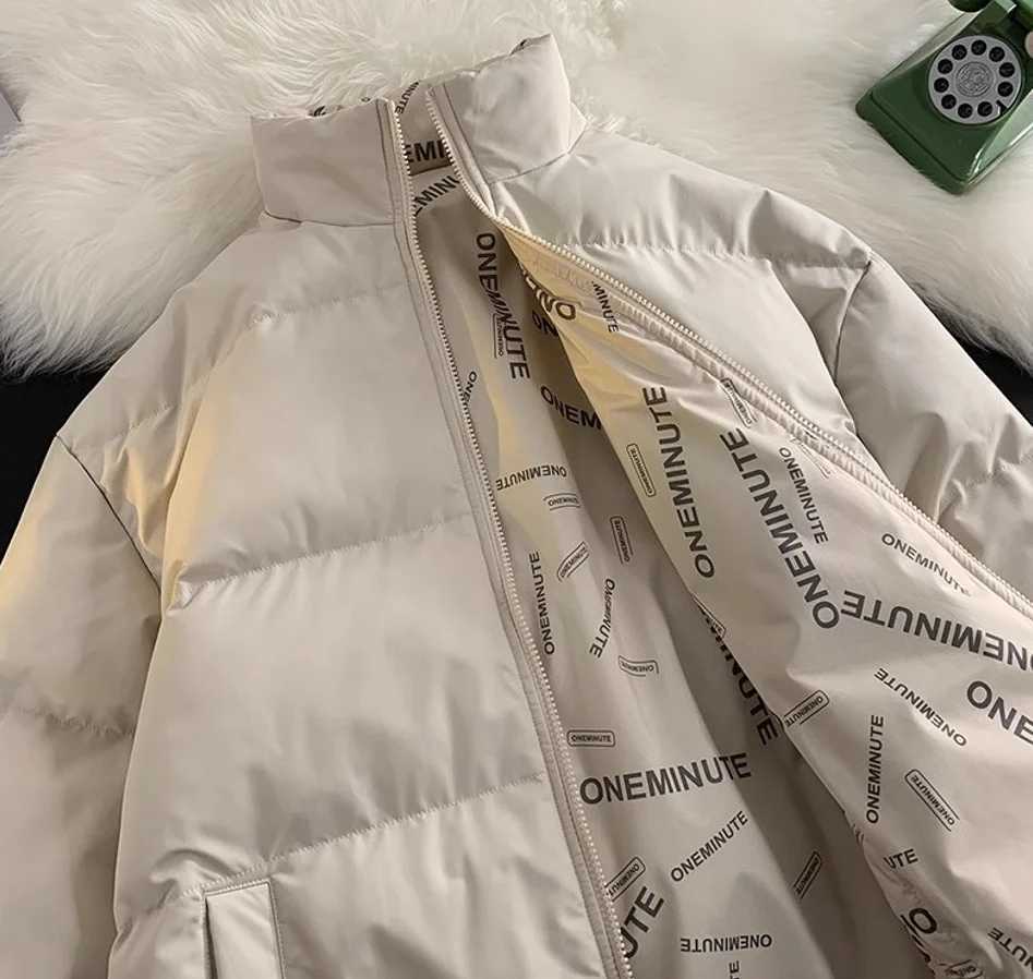 2024 Mens Winter Down Jacket Winter Jacket Mens Stand Collar Warm Parka Coat Street Fashion Casual Brand Solid Color Outerwear W250722