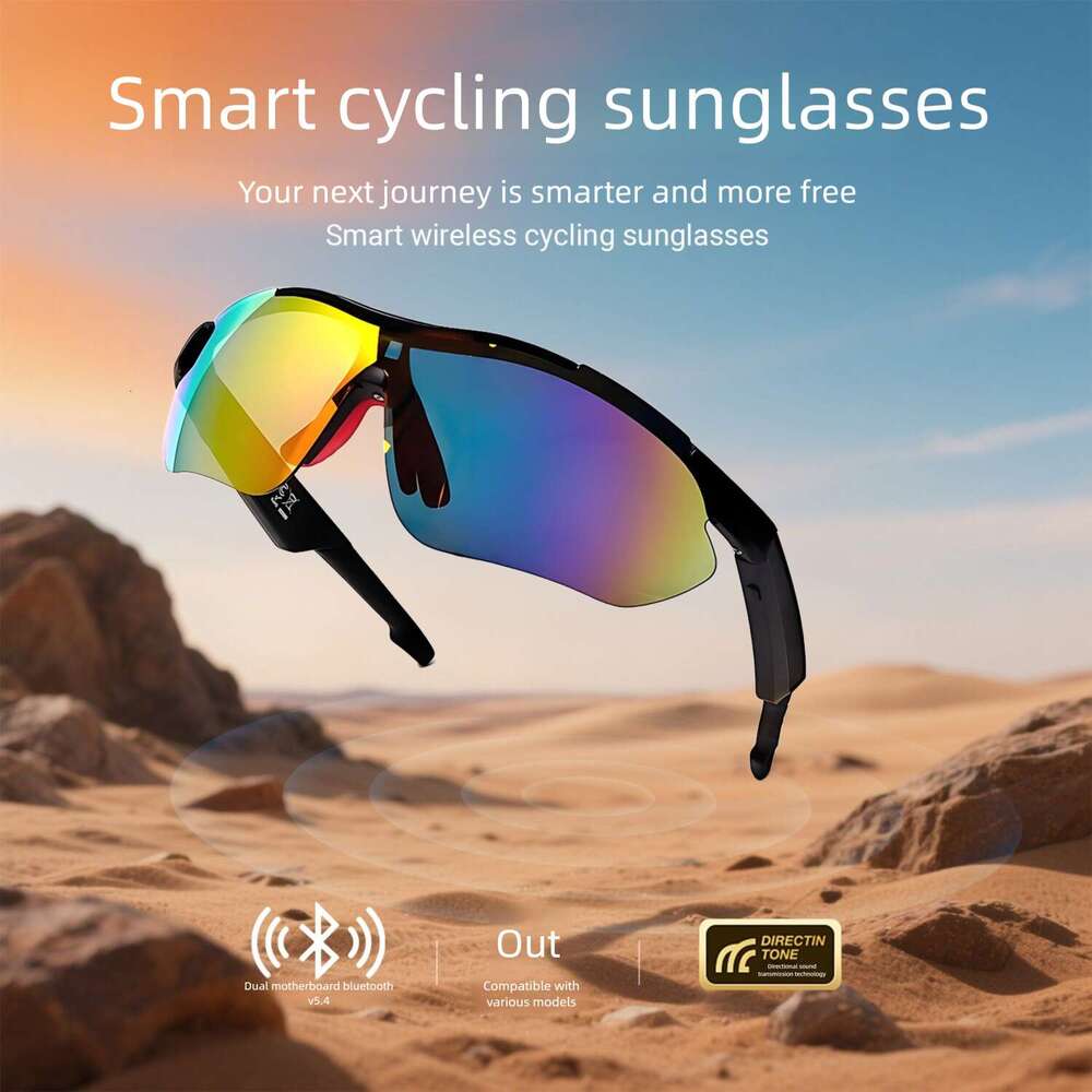 Designer brand hot-selling single product outdoor sports cycling bluetooth anti-ultraviolet music call smart sunglasses