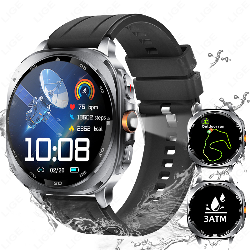 Steel belt black fitness tracker watch with heart rate monitor, activity tracker with pedometer, sleep monitor, calories and pedometer,IP68 waterproof