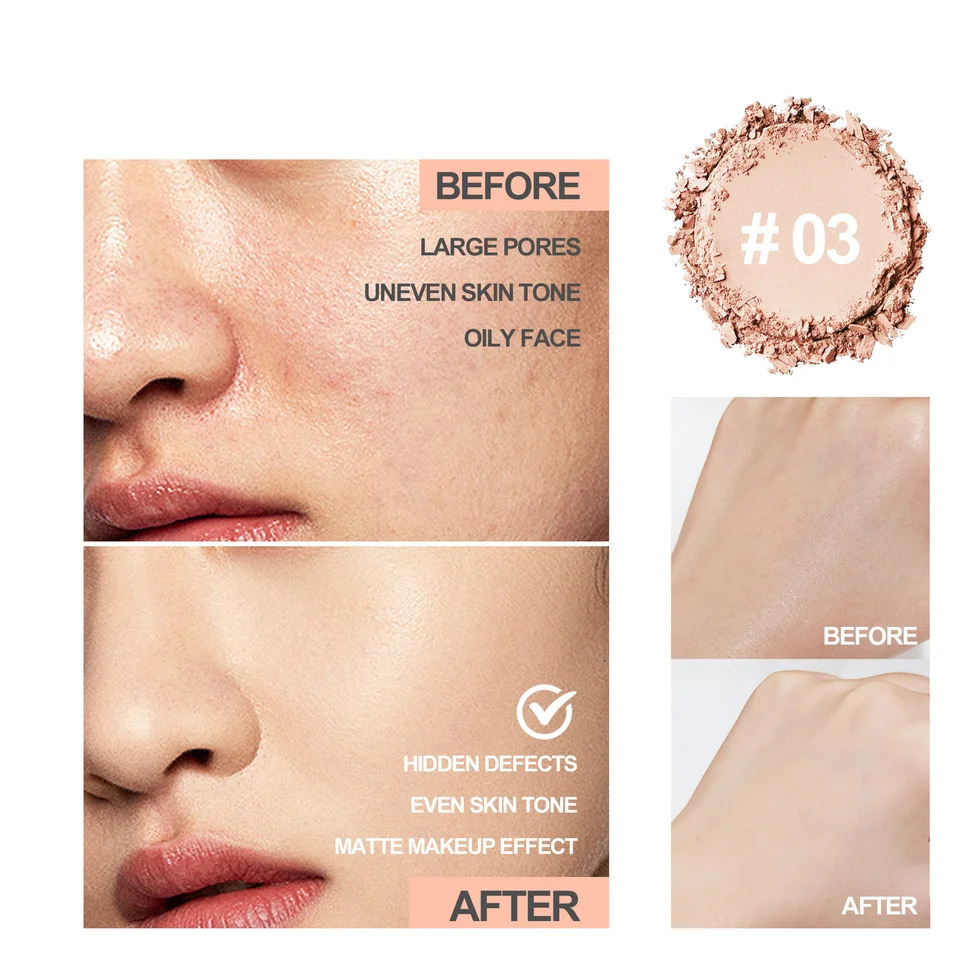 4 - Color Natural Makeup Powder Oil Control Waterproof Natural Matte Shaped Powder Durable And Easy To Apply 250716