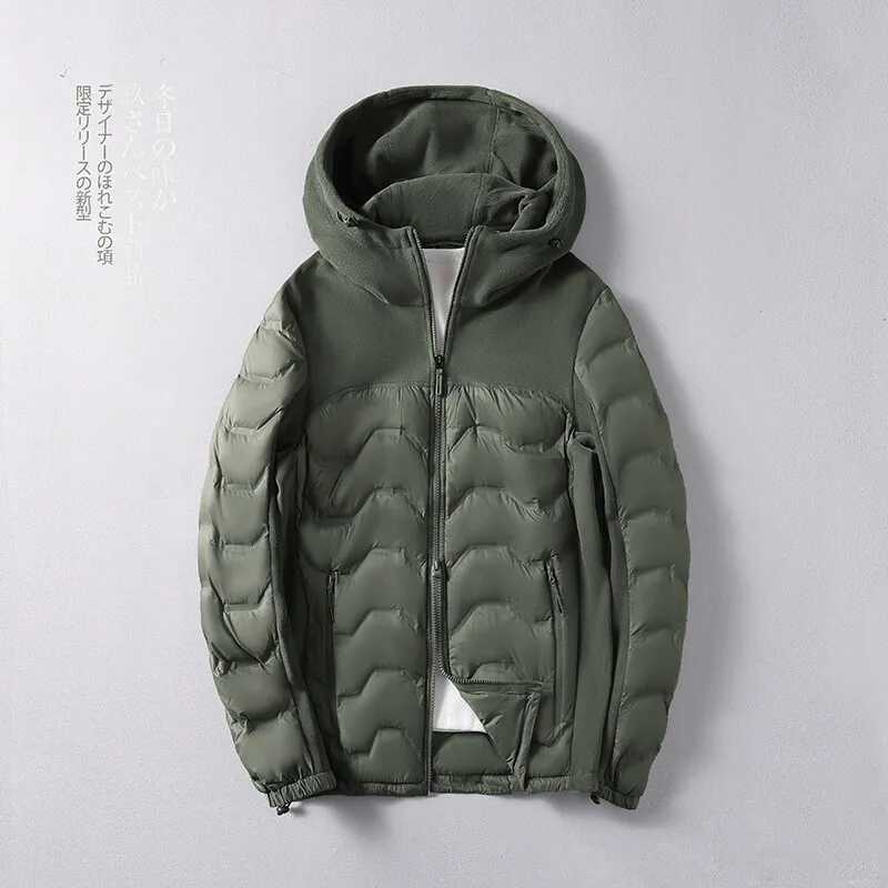 2024 Winter New Mens Lightweight Hooded Down Jacket Warm and Temperature Locking Korean Edition Down Jacket Down Content 85% W250722