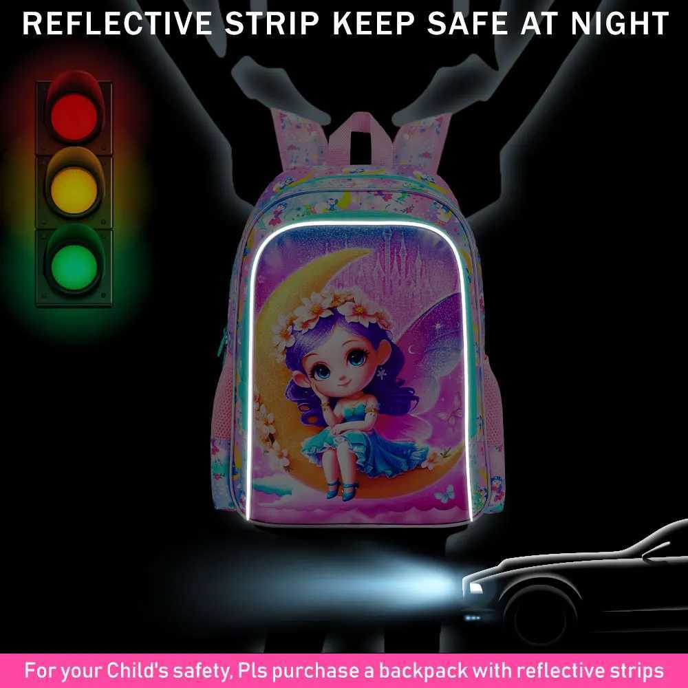 3PCS Girl Backpacks for Elementary Kids Backpack School with Lunch Box 16 Bookbag for Girls 3 in 1 Set for Water Resistant Y250722