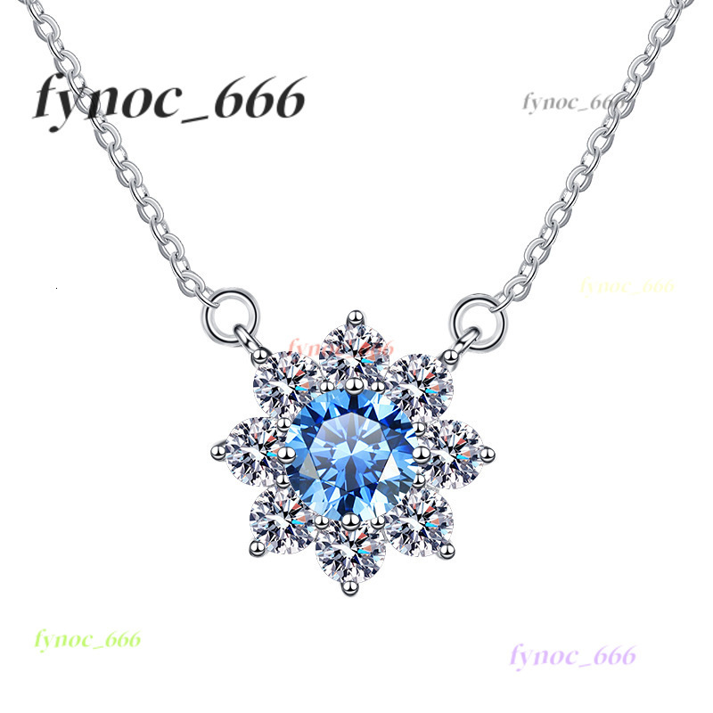 Moissanite Necklace Women D Color 1 Ct High Quality Octagonal Moissanite S925 Sterling Silver Collarbone Chain
