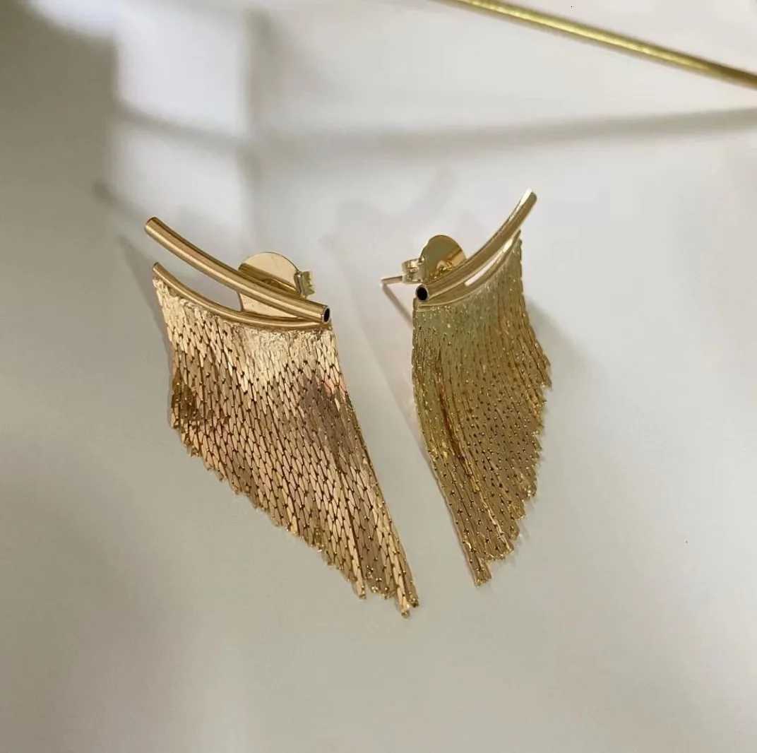 Fashion Dangle Earrings Long Bling Gold Color Tassel Earrings for Women Girls Wedding Daily Hot Sale Jewelry Gift XJ250722