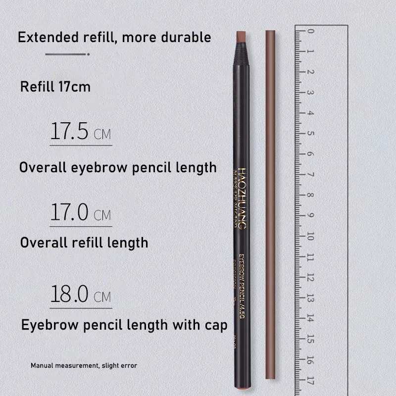 Hao Zhuang Waterproof Long Lasting Eyebrow Pencils with Soft Brush Eyebrows Makeup Tool Permanent Makeup Tattoo Accessories W250722