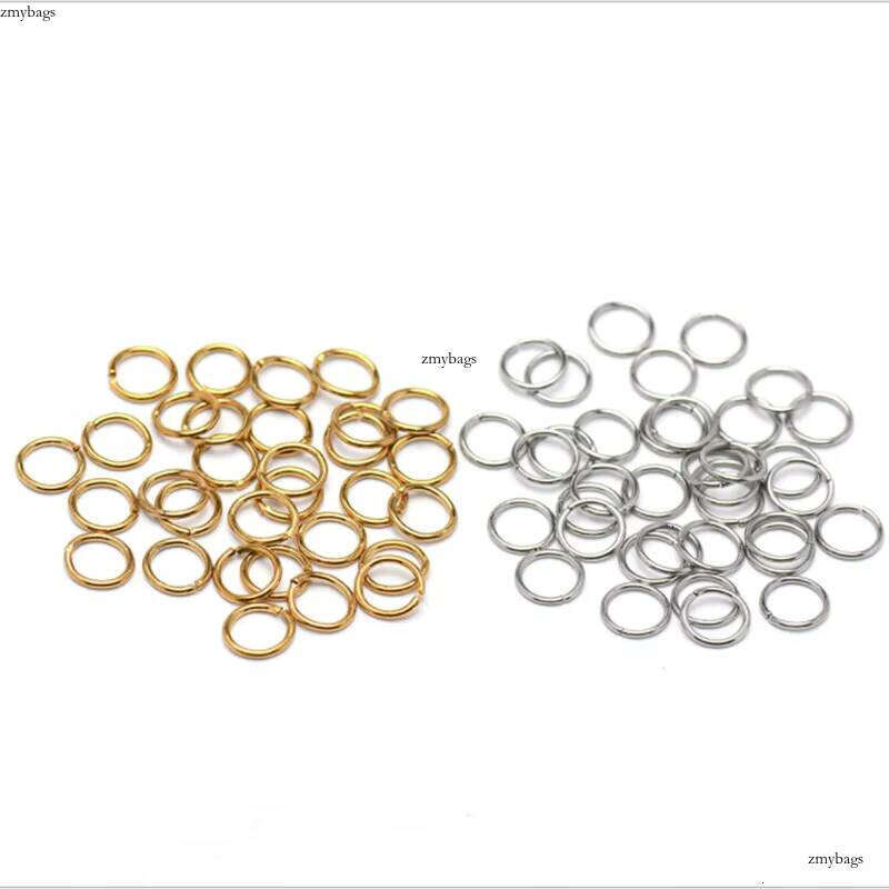 Stainless steel single hand connected closed DIY necklace accessory connection ring