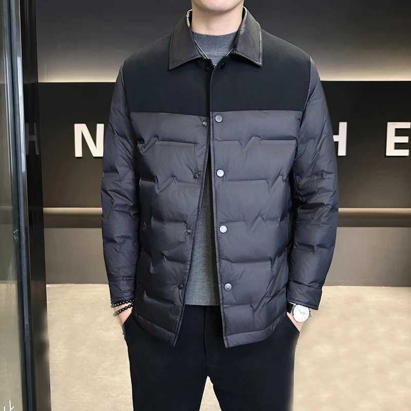 High Quality Mens Casual Lightweight White Duck Down Jackets 2025 Autumn Winter Youth Street Wear Warm Top Puffer Coat Clothing W250722