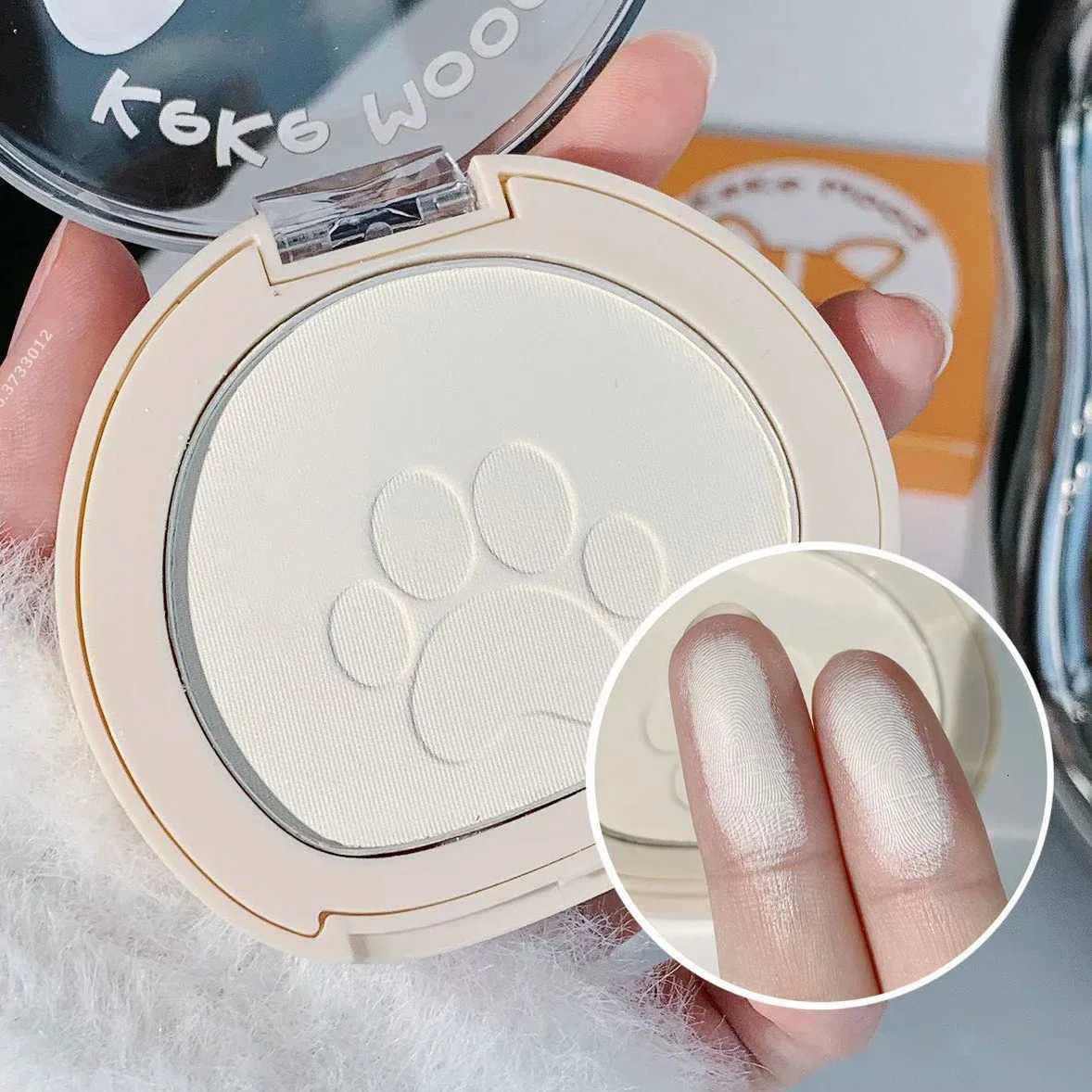 ute Claw Monochrome Highlights Powder Face Matte White Pink Ber Brightening Setting Powder Concealer Compact Makeup Palette W250722
