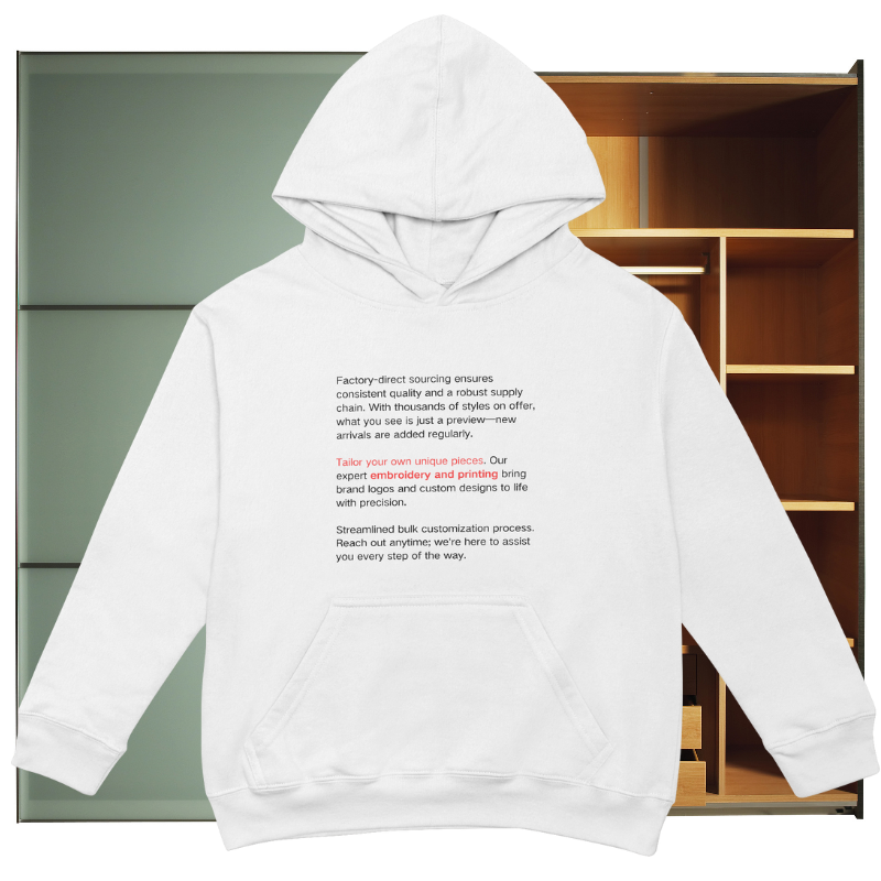 Customizable Hooded Sweatshirt with Embroidered Patterns - Soft Touch Fabric Daily dressing