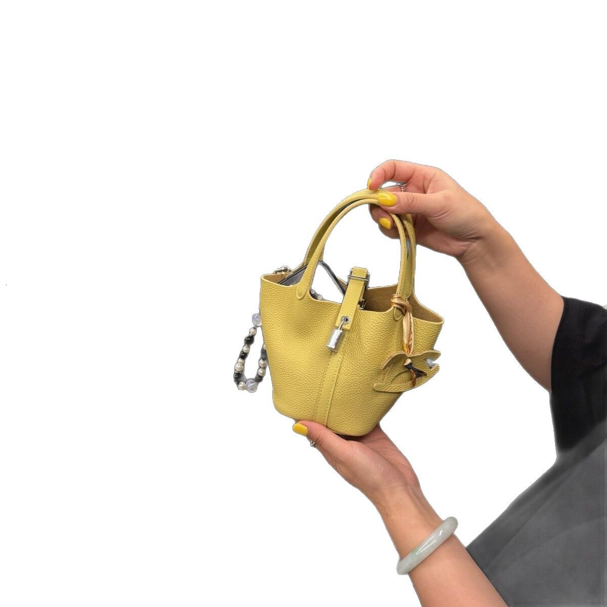 Free shipping designer bag 2025 Niche Lychee Grain Cowhide Mini Basket Bag For Women New Fashion Exquisite Shoulder Bag Crossbody Bag