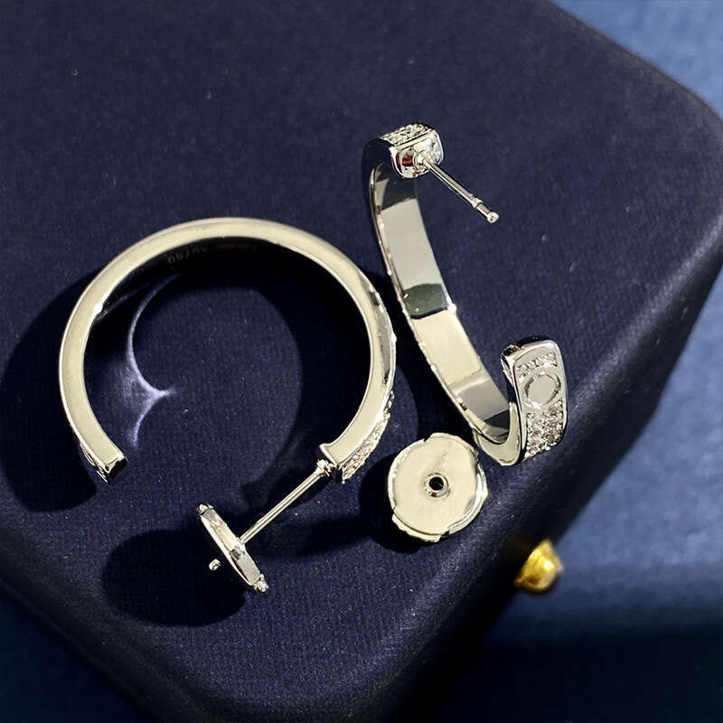 Kia Dia Screw Thread Full Stud C-shaped Large Starry Sky Popular UFO Earplugs Earrings Ear Jewelry