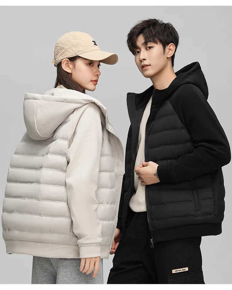 Man Winter Casual Hooded Jacket 90% Duck Down Women Jackets Warm Outdoor Parkas Unisex Style Outdoors Coat Matching Outfits W250722