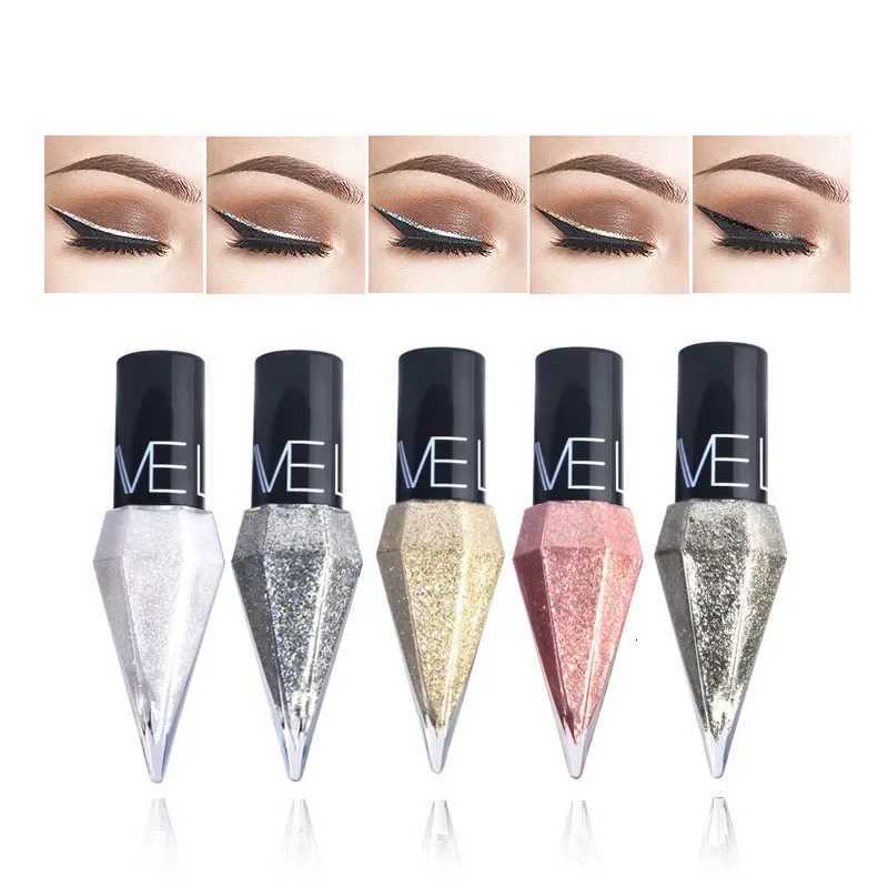 Waterproof Diamonds Eyeliner Eyeshadow Glitter Silver Rose Gold Color Shiny Sequins Eyeliner Eyeshadow Makeup Beauty Cosmetics W250722
