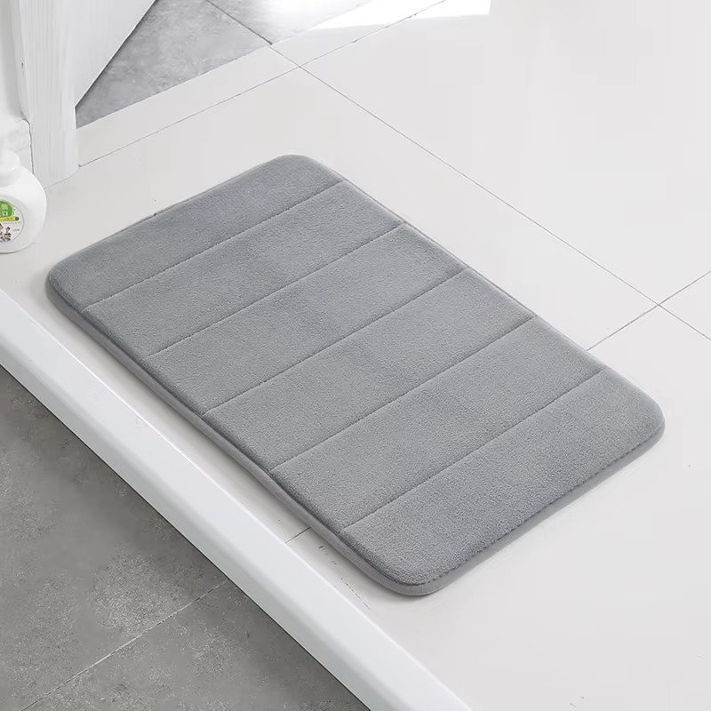 Coral Fleece Bathroom Carpets - Soft & Durable Memory Foam Mats for Toilets with Excellent Absorbing Capacity