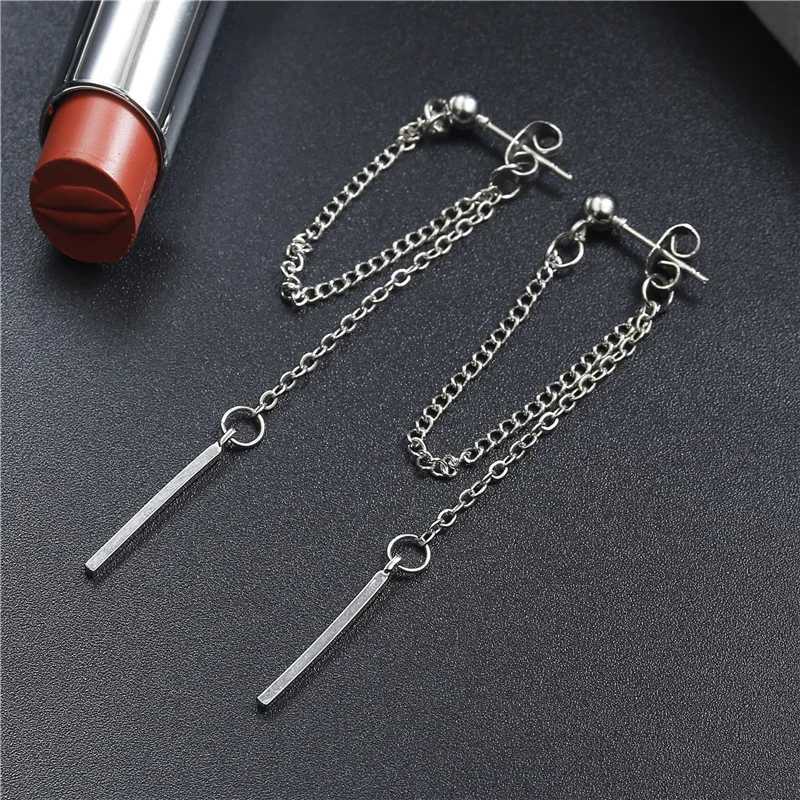 Fashion Pearl Chain Tassel Earrings Female Long Geometric Five-pointed Star Cold Wind Earrings Sweet Temperament Ear Accessories XJ250722